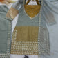 Sage Mustard Silk Suit