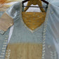 Sage Mustard Silk Suit