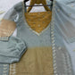 Sage Mustard Silk Suit