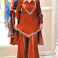 Maroon Mirror Work Palazzo Set