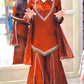 Maroon Mirror Work Palazzo Set