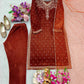 Embroidered Velvet Patiala Suit