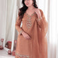 Copper Kundan Embroidered Suit
