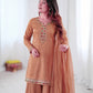 Copper Kundan Embroidered Suit