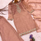 Copper Kundan Embroidered Suit