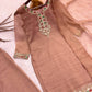 Copper Kundan Embroidered Suit