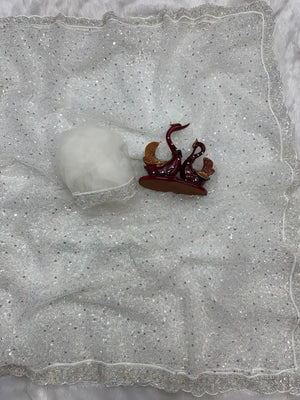 Soft Net Sequins & Beads Embroidered Designer Saree