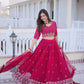 Embroidered Georgette Lehenga Choli Set