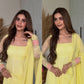 Lemon Sheer Sleeve Anarkali