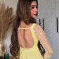 Lemon Sheer Sleeve Anarkali