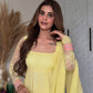 Lemon Sheer Sleeve Anarkali