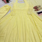 Lemon Sheer Sleeve Anarkali