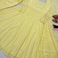 Lemon Sheer Sleeve Anarkali