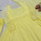 Lemon Sheer Sleeve Anarkali