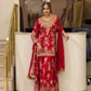 Sequin Embroidered Georgette Palazzo Suit