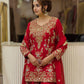 Sequin Embroidered Georgette Palazzo Suit