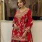Sequin Embroidered Georgette Palazzo Suit