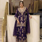 Sequin Embroidered Georgette Palazzo Suit