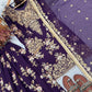 Sequin Embroidered Georgette Palazzo Suit