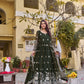 Designer Fox Georgette Embroidered Gown Set for Festive and Wedding Wear