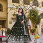 Designer Fox Georgette Embroidered Gown Set for Festive and Wedding Wear