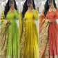 Designer Chinon Silk Embroidered Gown Set