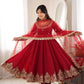 Red Sequin Embroidered Anarkali Set
