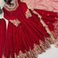 Red Sequin Embroidered Anarkali Set