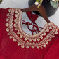 Red Sequin Embroidered Anarkali Set