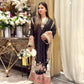 Black Embroidered Star Silk Kurta Set