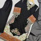Black Embroidered Star Silk Kurta Set