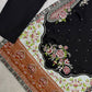 Black Embroidered Star Silk Kurta Set