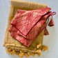 Beige Zari Tissue Linen Saree