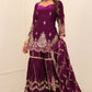 Crushed Shimmer Silk Sequin Sharara Set