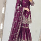 Crushed Shimmer Silk Sequin Sharara Set