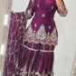 Crushed Shimmer Silk Sequin Sharara Set