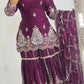 Crushed Shimmer Silk Sequin Sharara Set
