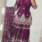 Crushed Shimmer Silk Sequin Sharara Set