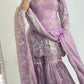 Crushed Shimmer Silk Sequin Sharara Set