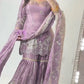 Crushed Shimmer Silk Sequin Sharara Set