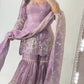 Crushed Shimmer Silk Sequin Sharara Set