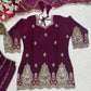 Crushed Shimmer Silk Sequin Sharara Set
