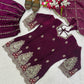 Crushed Shimmer Silk Sequin Sharara Set