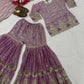 Crushed Shimmer Silk Sequin Sharara Set