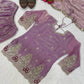 Crushed Shimmer Silk Sequin Sharara Set