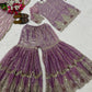 Crushed Shimmer Silk Sequin Sharara Set