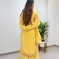 Butter Yellow Floral Suit