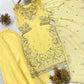 Butter Yellow Floral Suit
