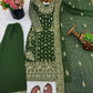 Embroidered Faux Georgette Ready to Wear Suit Set