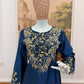 Navy Embroidered Kurti Palazzo Set